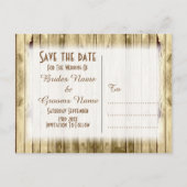 ワイルドウェスト西部の牧場テーマ日付を保存 案内ポストカード (裏面)