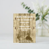 ワイルドウェスト西部の牧場テーマ日付を保存 案内ポストカード (スタンド正面)