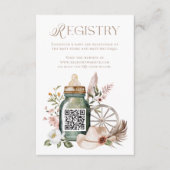 ワイルドウェスト西部ベビーシャワーQRコードレジストリ エンクロージャーカード (正面)