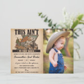 ワイルドウェスト誕生日ウエスタンカウボーイ誕生日写真 招待状 (スタンド正面)