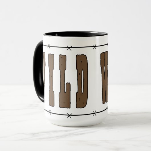 ワイルドウェスト語アートコーヒーマグ マグカップ (正面左)