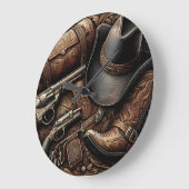 ワイルドウェスト財宝 ラージ壁時計 (傾斜)