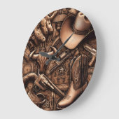 ワイルドウェスト財宝 ラージ壁時計 (傾斜)