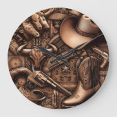 ワイルドウェスト財宝 ラージ壁時計 (正面)