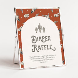 ワイルドウェスト赤ちゃんシャワーおむつラッフルサイン