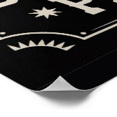 ワイルドウェスト風の西部写真を使った誕生日ポスター ポスター (角)