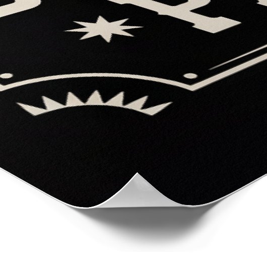 ワイルドウェスト風の西部写真を使った誕生日ポスター ポスター (角)