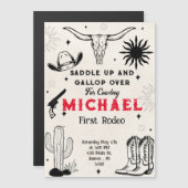 ワイルドウェスト カウボーイ カントリー マグネット招待状 (正面/裏面)