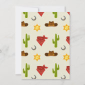 ワイルドウェスト サルーンカウボーイ 誕生日パーティー 男の子 キッズ サンキューカード (裏面)