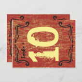 ワイルドウェスト テーブルナンバー シーティングカード (正面/裏面)