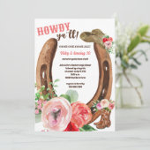 ワイルドウェスト |ハウディ |女性のカーボーイパーティー 招待状 (スタンド正面)