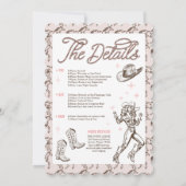 ワイルドウェスト・バチェロレッテ・イーハー・イテリナリー 招待状 (裏面)