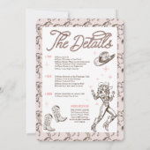 ワイルドウェスト・バチェロレッテ ラスト・ロデオ・イテイナリー 招待状 (裏面)