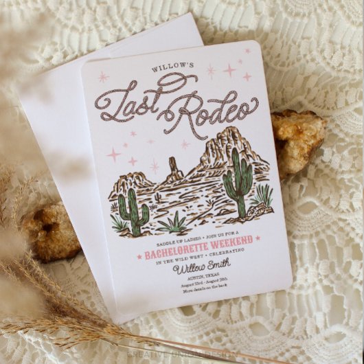 ワイルドウェスト・バチェロレッテ ラスト・ロデオ・イテイナリー 招待状