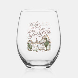 ワイルドウェスト ブライズ・トゥ・ビー 女子会 Let's Go Girls ワインボトル ステムなしワイングラス