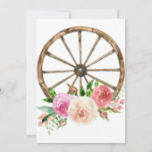 ワイルドウェスト | ヤッホー | ガールカウボーイ パーティー 招待状 (裏面)