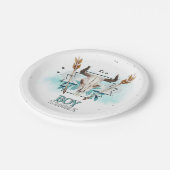 ワイルドウェスト |素朴スカルと矢印 |少年だ ペーパープレート (アングル)