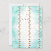 ワイルドウェスト |素朴スカル&アローズ男の子のシャワー 招待状 (裏面)