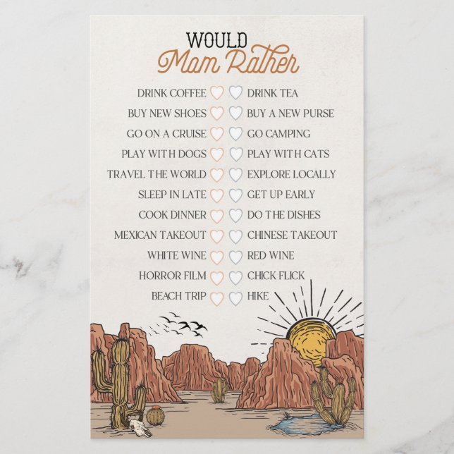 ワイルドウェストRodeoは、むしろ赤ちゃんシャワーのゲームをママに行う (正面)