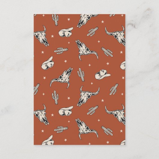 ワイルドウェストRSVPカード エンクロージャーカード (裏面)