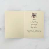 ワイルドウエスタンウマ誕生日義姉の動物 カード (内部)