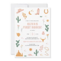 ワイルドウエスタンファースト誕生日招待状