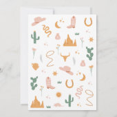 ワイルドウエスタンファースト誕生日招待状 招待状 (裏面)