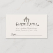ワイルドウエストおむつラッフルカード |ウェスタン・ベイビー・シャワー エンクロージャーカード (正面)