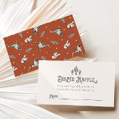 ワイルドウエストおむつラッフルカード |ウェスタン・ベイビー・シャワー エンクロージャーカード