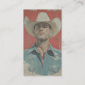 ワイルドウエストアイコン: 1950年代のヴィンテージカウボーイ 名刺 (裏面)