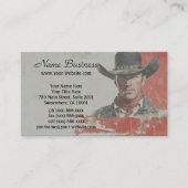 ワイルドウエストアイコン: 1950年代のヴィンテージカウボーイ 名刺 (正面)