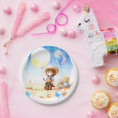 ワイルドウエストアドベンチャーウォーターカラーカウボーイベビーシャワー ペーパープレート (パーティー)