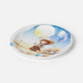 ワイルドウエストアドベンチャーウォーターカラーカウボーイベビーシャワー ペーパープレート (アングル)