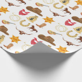 ワイルドウエストウェスタンカントリーロデオアニエージ誕生日 ラッピングペーパー (角)