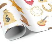 ワイルドウエストウェスタンカントリーロデオアニエージ誕生日 ラッピングペーパー (ロールコーナー)