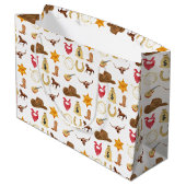 ワイルドウエストウェスタンカントリーロデオアニエージ誕生日 ラージペーパーバッグ (裏面アングル)