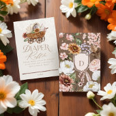 ワイルドウエストウェスタンフローラワゴンベビーおむつラッフル エンクロージャーカード