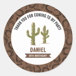 ワイルドウエストウェスタン誕生日 ラウンドシール