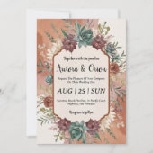 ワイルドウエストウエスタンボホ結婚式招待状 招待状 (正面)