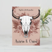 ワイルドウエストウエスタンボホ結婚式招待状 招待状 (スタンド正面)