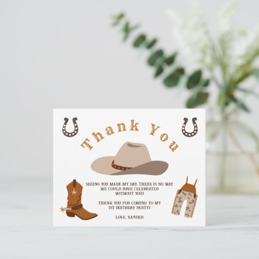 ワイルドウエストウエスタンロデオカウボーイサンキューカード サンキューカード (スタンド正面)