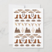 ワイルドウエストウエスタンロデオカウボーイサンキューカード サンキューカード (裏面)