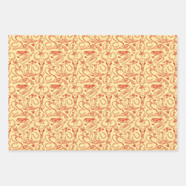 ワイルドウエストオールドカウボーイパタ素朴ーン西 ラッピングペーパーシート