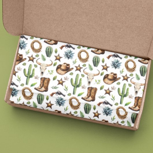 ワイルドウエストカウボーイウェスタンウォーター色 薄葉紙