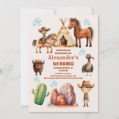 ワイルドウエストカウボーイカントリーウェスタンバースデーパーティー 招待状 (正面)