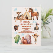 ワイルドウエストカウボーイカントリーウェスタンバースデーパーティー 招待状 (スタンド正面)