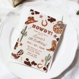 ワイルドウエストカウボーイカントリーウェスタンバースデーパーティー 招待状