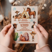 ワイルドウエストカウボーイカントリーウェスタンバースデーパーティー 招待状