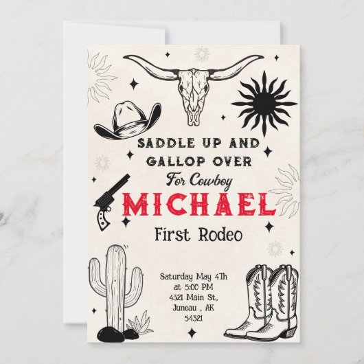 ワイルドウエストカウボーイカントリー 招待状 (正面)