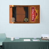 ワイルドウエストカウボーイテーマの誕生日 横断幕 (トレードショー)